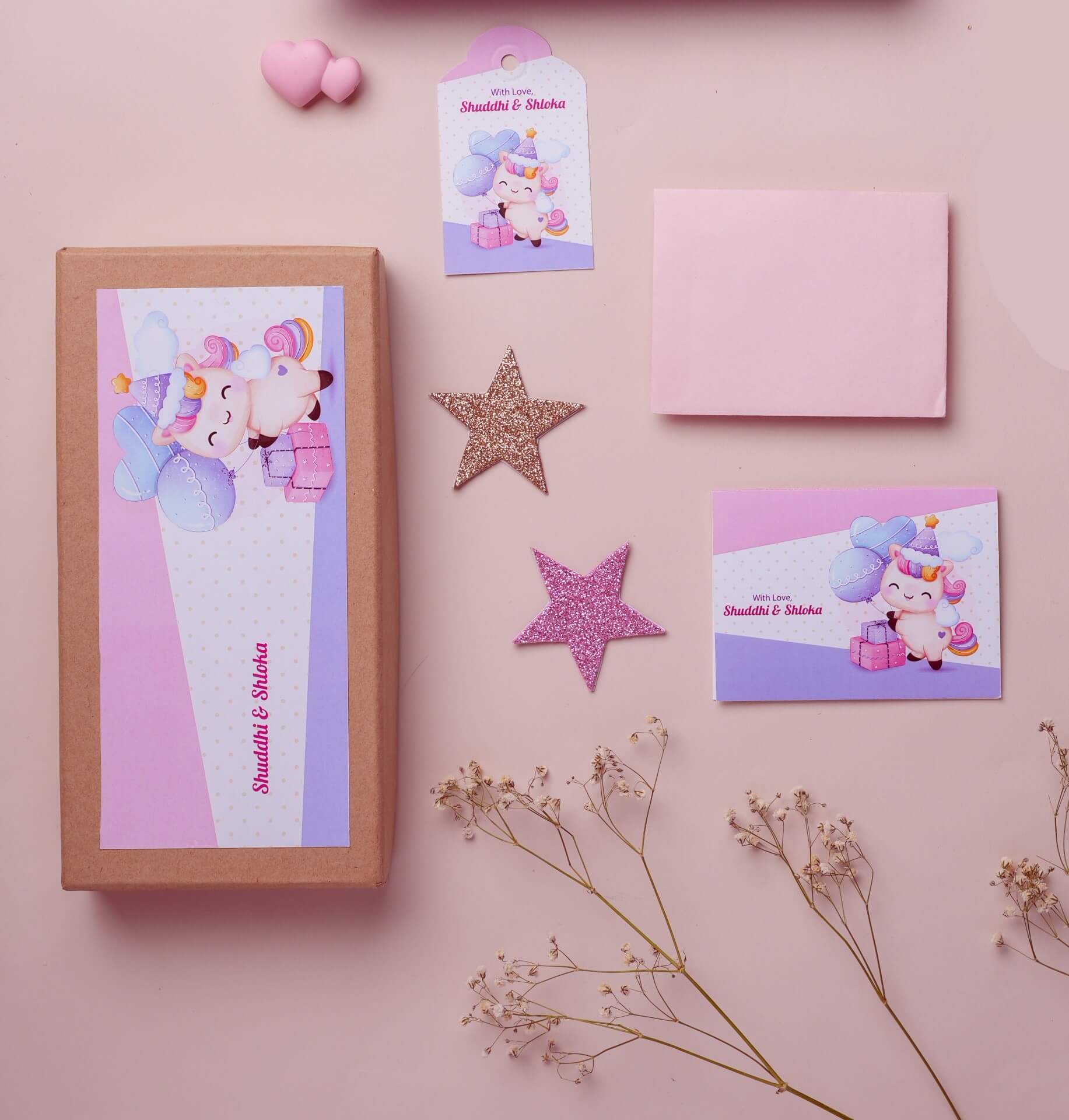 unicorn_Notecard & Gift Tag set (1)